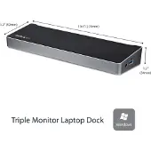 StarTech.com USB 3.0 - - Kolmoisnäyttö - 4K - Kannettavalle tietokoneelle - Musta