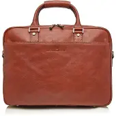 Castelijn & beerens Verona Laptop Bag 15.6" Single Zip - Brown - 41X7X30CM