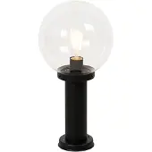 QAZQA Ulko-lattiavalaisin musta kirkkaalla pallolla 50 cm IP44 - Sfera