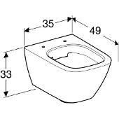 Geberit Smyle Square 5658161 seinä-WC