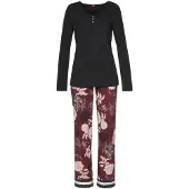s.Oliver Pyjama pastellinpinkki / viininpunainen / musta