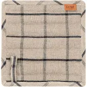 Ferm Living Hale pannulappu, 2 kpl, hiekka - musta