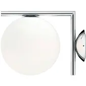 Flos IC lights C/W1 seinävalaisin Krom-opali