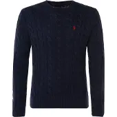 Ralph Lauren Cable-Knit Cotton Sweater - Navy - XL