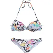 LASCANA Bikini turkoosi / vaaleankeltainen / vaaleanvioletti / oranssi / musta / valkoinen