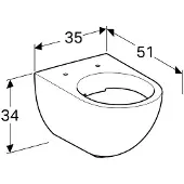 Geberit Acanto 5658100 seinä-WC