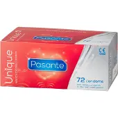 Pasante Unique Lateksittomat Ohuet Kondomit 72 kpl - Clear
