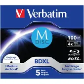 Verbatim BD-R M-disc 4x 100GB 5 kpl BDXL levy