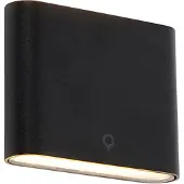 QAZQA Moderni ulkoseinävalaisin musta 11,5 cm sis. LED IP65 - Batt
