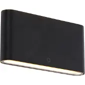 QAZQA Moderni ulkoseinävalaisin musta 17,5 cm sis. LED IP65 - Batt