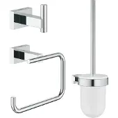 GROHE 40757001, Kromi, lasi, metalli, moderni, 3 kpl, kromi, lasi, metalli