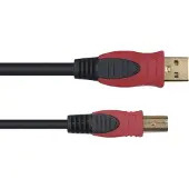 Yellow cable N01-3 - USB a/b -kaapeli 3m.