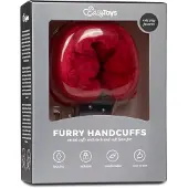 Easytoys Fetish Collection Käsiraudat pörröisillä - punainen