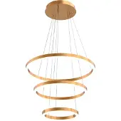 Design by Grönlund Layer 3 -LED-riippuvalaisin, messinki, 60 cm, 5600 lm, 3200K
