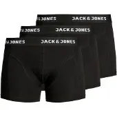 Jack & Jones Jacanthony Trunks 3 Pack Black - Black - S