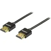 Deltaco HDMI-1091 ohut 1m HDMI High Speed with Ethernet kaapeli