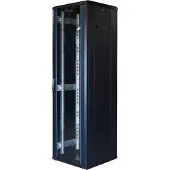 Toten – G9, 19" lattiakaappi, 42U, 600x600, lasiovi ed., metall. takaovi (G6.6642.9001)
