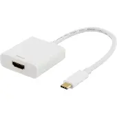 Deltaco – USB-C - HDMI-sovitin, 4096x2160 30Hz, valkoinen (USBC-HDMI7)