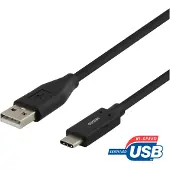 Deltaco USB-A - USB-C kaapeli