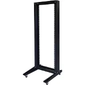 Toten , 19" öppet golvtstativ med hjul, 32U, 600x600, max 150kg, svart