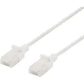 Deltaco – U/UTP Cat6a laitekaapeli, ohut, läpimitta 3,5mm, 3m, valkoinen (UUTP-1058)