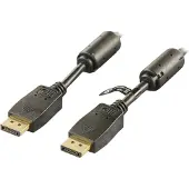 Deltaco – DisplayPort-näyttökaapeli, Ultra HD 60Hz, 5m, musta (DP-1050)