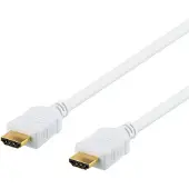 Deltaco valkoinen High-Speed HDMI with Ethernet kaapeli
