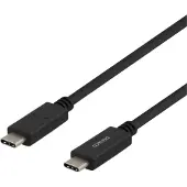 Deltaco USB-C -kaapeli, 100 W, 1 m, musta