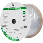 Deltaco TP-55 U/FTP Cat6a asennuskaapeli 305m kela 500MHz LSZH harmaa
