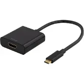 Deltaco – USB-C - HDMI-sovitin, 4096x2160 30Hz, musta (USBC-HDMI8)