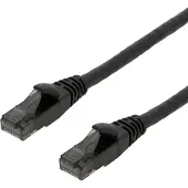 Deltaco – Taipuisa laitekaapeli, U/UTP, Cat6, 2m, monilankaiset johtimet, 24AWG, 500MHz, LSZH, musta (UUTP-1503)