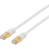 Deltaco – S/FTP Cat7 laitekaapeli, LSZH (halogeeniton), 1m, valk (STP-71V)
