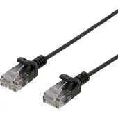 Deltaco – Laitekaapeli, U/UTP Cat6, ohut, 1,5m, 500MHz, LSZH, musta (UUTP-1402)