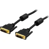Deltaco – DVI monitorikaapelil, DVI-D uros- DVI-D uros 1m (VE011-AA)