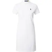 Ralph Lauren for woman. 211799490017 White cotton pique polo shirt dress (XS), Casual, Classic, Short sleeve