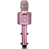 Lenco BMC-090PK Vaaleanpunainen Bluetooth karaokemikrofoni