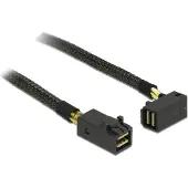 DeLOCK 83643, 1 m, Mini SAS SFF-8643, Mini SAS SFF-8643, Uros/uros, Musta