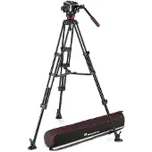 Manfrotto 504x Pallopää Ja Kaksoisalumiiniteline Ja Keskistabilointi