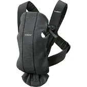 BabyBjörn Baby Carrier Mini, 3D Jersey, Charcoal Grey - Grey - ONE SIZE