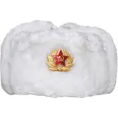 MFH - Max Fuchs MFH Fur Hat with Emblem (Color: White, Size: Medium (57-58))