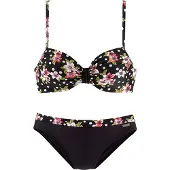 LASCANA Bikini vihreä / roosa / punainen / musta