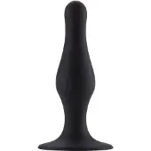 Shots toys - Anaalitappi imukupilla, S, kapea, aloittelijalle, silikoninen, musta