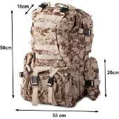 Verk Group Leirintä- / Sotilaallinen Taktinen Reppu - 48,5 L Desert Camo Multicolor