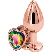 NSNovelties Rose Gold Rainbow Heart Medium