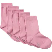 Minymo Ankle Sock -Solid (5-Pack) - Pink - 23-26