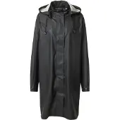 Ilse jacobsen Women's Raincoat Detachable Hood Black Sadetakit 34