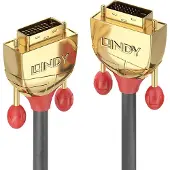 Lindy 36203, 3 m, DVI-D, DVI-D, Uros, Uros, Harmaa