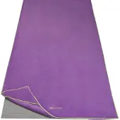 Gaiam Stay-Put Yoga Mat Towel - Purple - ONE SIZE