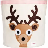 3 Sprouts Storage Container, Round - Beige - 44.5CM X 43CM