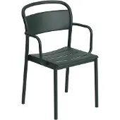 Muuto Linear Steel käsinojallinen tuoli, tummanvihreä